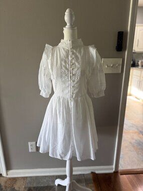 MNG By Mango Cotton Babydoll Mini Dress Size Small